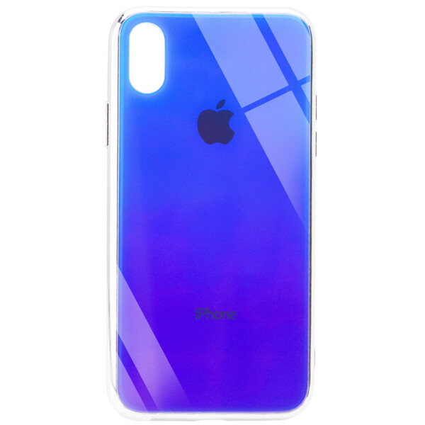 

TPU+Glass чехол Gradient Rainbow с лого для Apple iPhone X / XS (5.8")