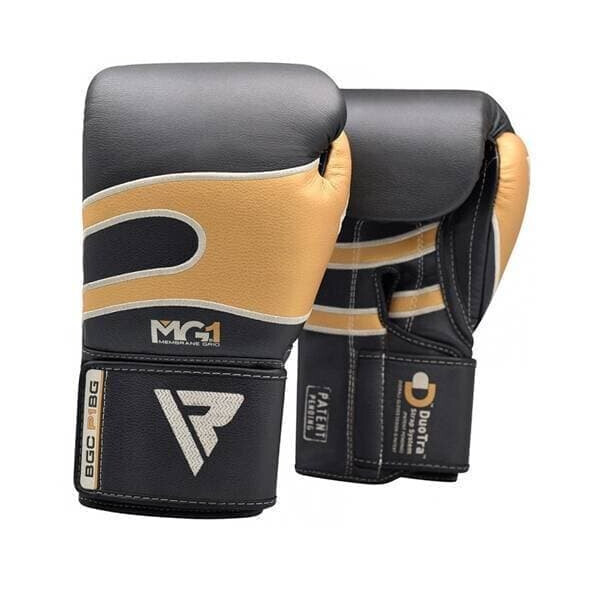 

Боксерские перчатки RDX Leather 14oz Черно-золотой (37260017)