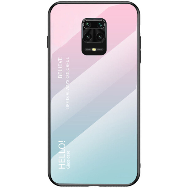 

TPU+Glass чехол Gradient HELLO для Xiaomi Redmi Note 9s / Note 9 Pro / Note 9 Pro Max
