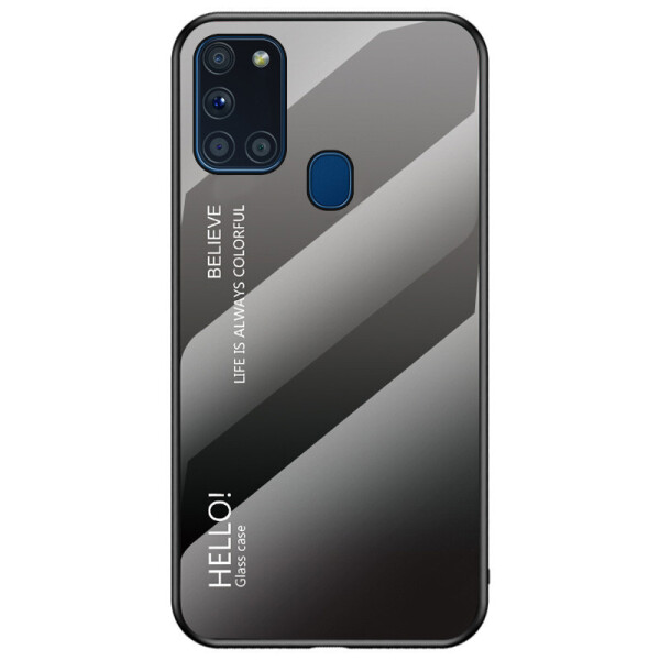

TPU+Glass чехол Gradient HELLO для Samsung Galaxy A21s