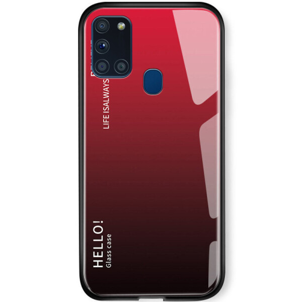 

TPU+Glass чехол Gradient HELLO для Samsung Galaxy A21s