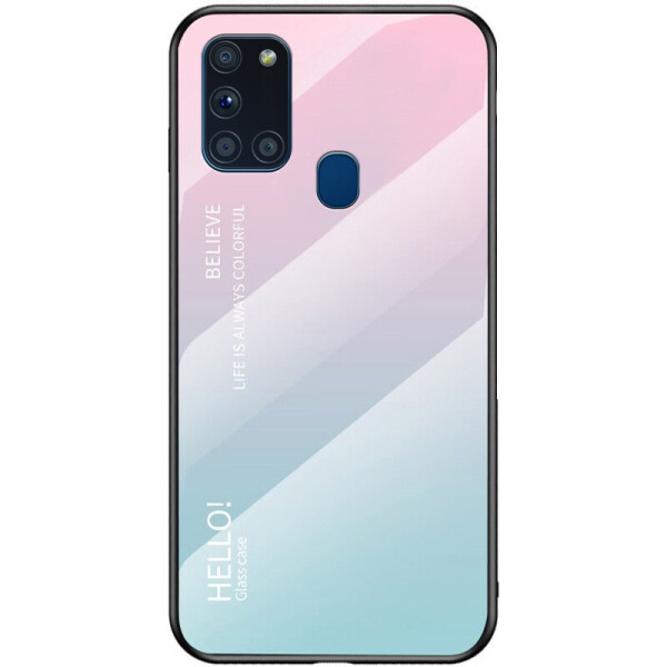 

TPU+Glass чехол Gradient HELLO для Samsung Galaxy A21s