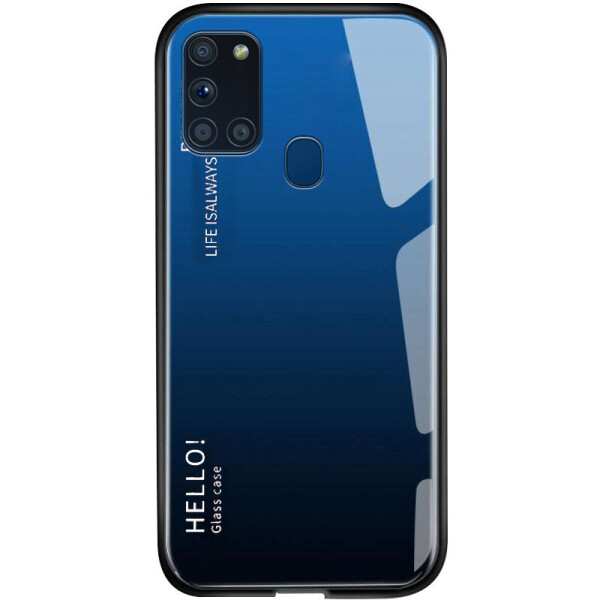 

TPU+Glass чехол Gradient HELLO для Samsung Galaxy A21s