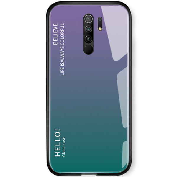 

TPU+Glass чехол Gradient HELLO для Xiaomi Redmi 9