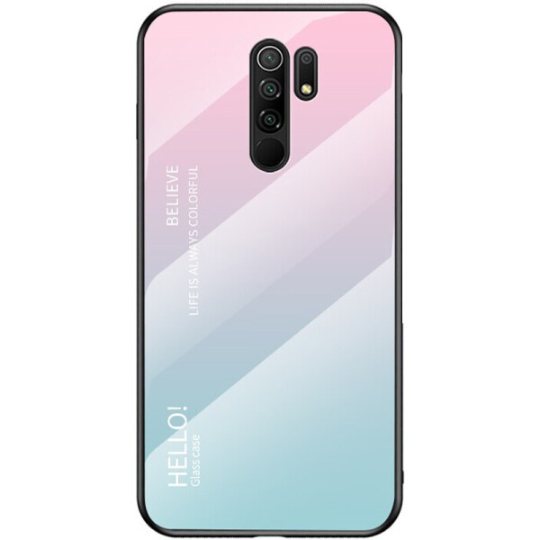 

TPU+Glass чехол Gradient HELLO для Xiaomi Redmi 9