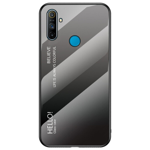 

TPU+Glass чехол Gradient HELLO для Realme C3