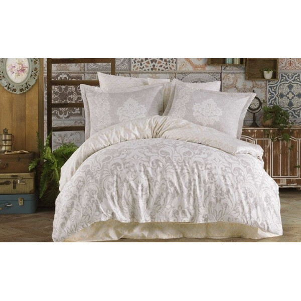 

Постельное белье HOBBY. Exclusive Sateen Susana бежевое (50х70-2шт, 70х70-2шт)--Евро