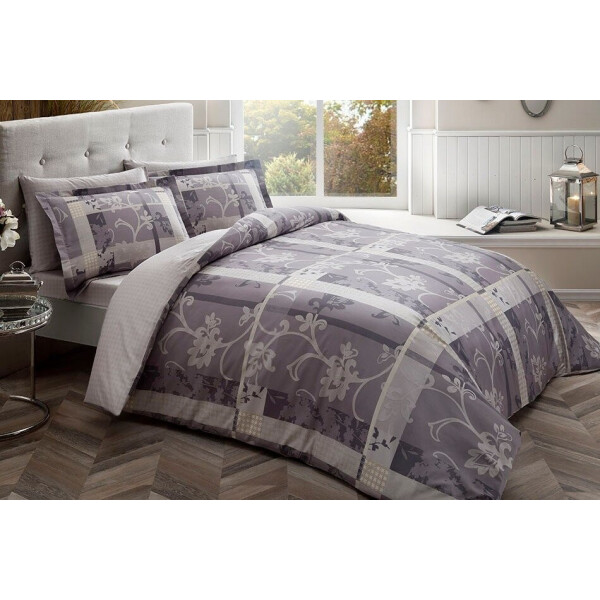 

Постельное белье TAC. Satin Deluxe Madre Grey-Семейный