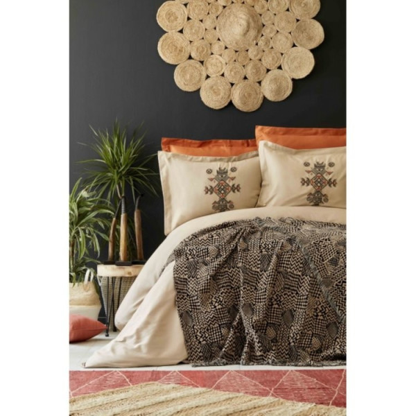 

с пледом Karaca Home - Aztec tarcin 2019-1 евро (12580)