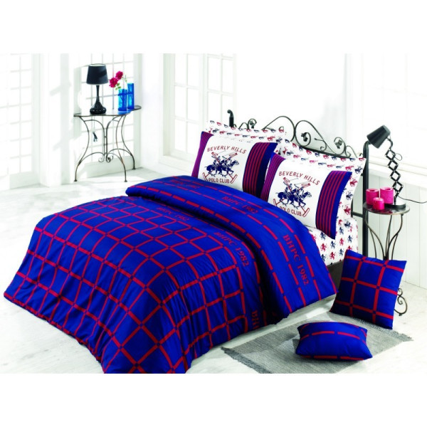 

Комплект постельного белья Beverly Hills Polo Club C 012 Dark Blue евро (12916)
