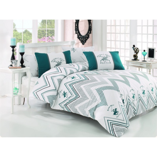 

Комплект постельного белья Beverly Hills Polo Club C 025 Green евро (13482)