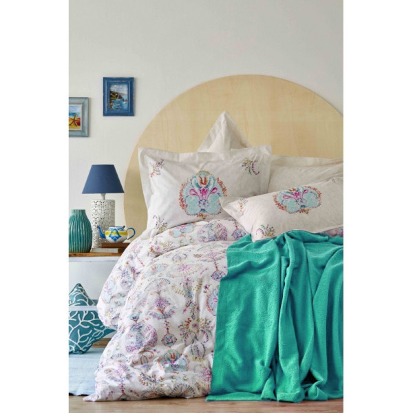 

Комплект постельного белья Karaca Home - Malia turkuaz 2018-2 220x230 евро (9995)