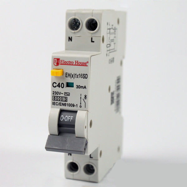 

ДИФ Автомат 16А 1P+N(1 модуль) 30mA 6kA 230-240V IP20