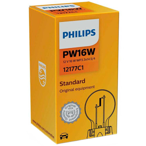 

Галогеновая лампа Philips PW16W Standart 12177C1 16w WP3.3x14.5/4