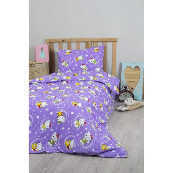 

Комплект постельного белья подростковый Lotus Young - Hello Kitty Star V2 (2344)