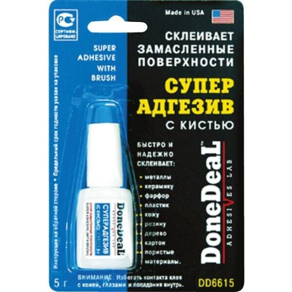 

Суперадгезив с кистью DoneDeal 5 г.