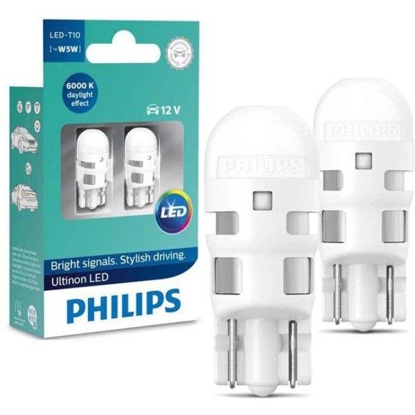 

Автолампа диоды PHILIPS 11961ULWX2 T10 LED 6000K 12V B2