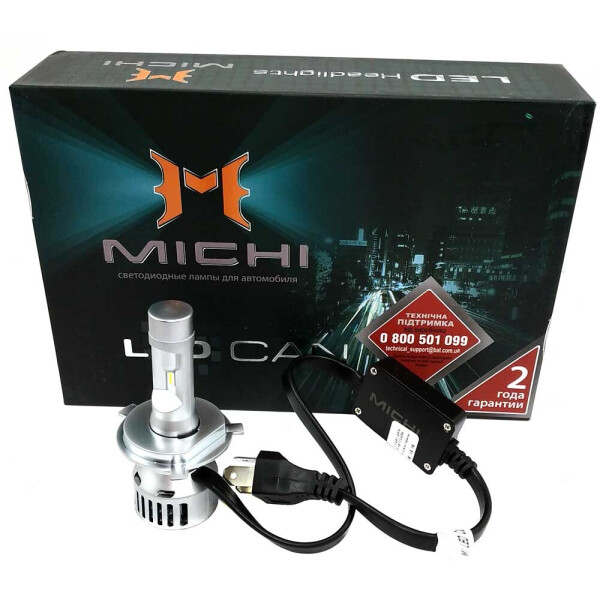 

Светодиодная лампа LED Michi MI Can H4 Hi/Low 5500k 5300Lm 12-24v