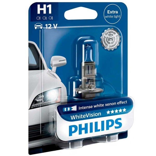 

Галогеновая лампа Philips H1 WhiteVision +40 12258WHVB1 55W P14,5s