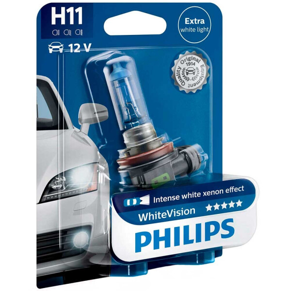 

Галогеновая лампа Philips H11 WhiteVision +40 12362WHVB1 65W PGJ19-2