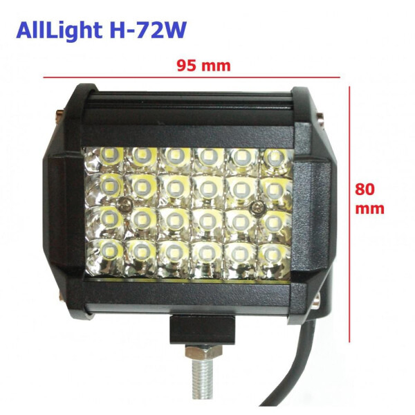 

Светодиодная фара AllLight H-72W 24chip EPISTAR spot 9-30V