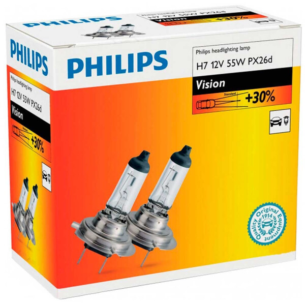 

Галогеновая лампа Philips H7 Vision 12972PRC2 55w PX26d