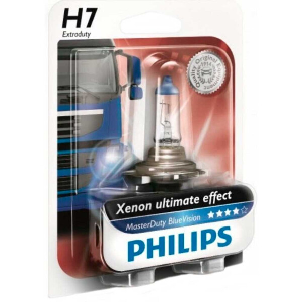 

Галогеновая лампа Philips H7 MasterDuty BlueVision 13972MDBVB1 70w 24v PX26d