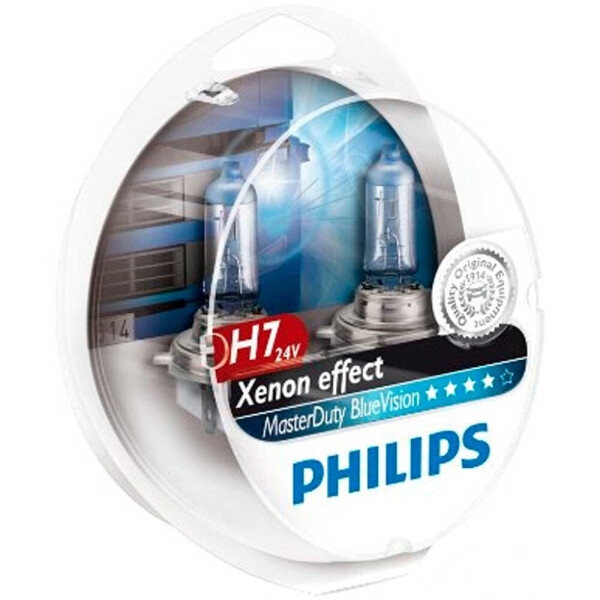 

Галогеновая лампа Philips H7 MasterDuty BlueVision 13972MDBVS2 70w 24v PX26d