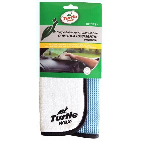 

Микрофибра двусторонняя для чистки салона Turtle Wax 28х32см.