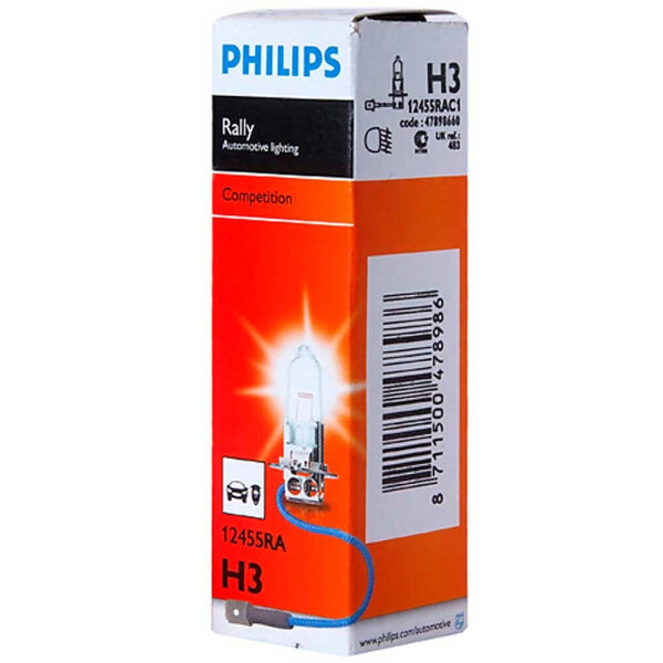 

Галогеновая лампа Philips H3 Rally 12455RAC1 100w PK22s