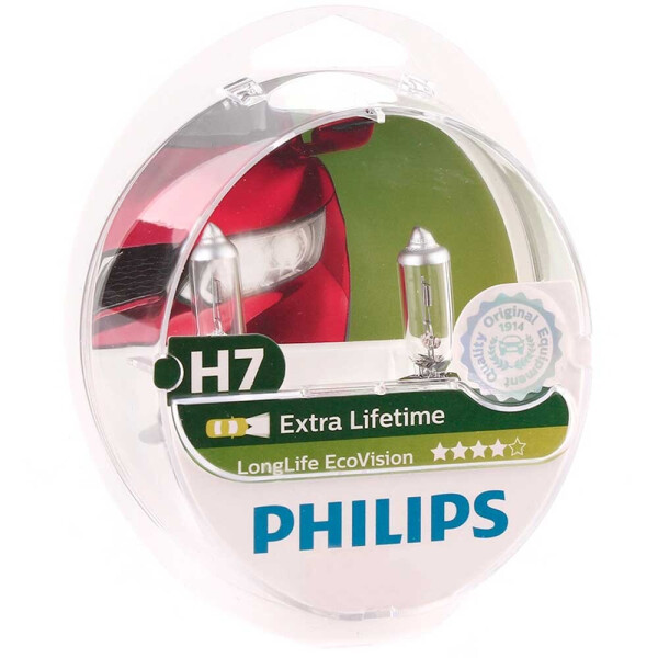 

Галогеновая лампа Philips H7 LongLife EcoVision 12972ECOS2 55W 12v PX26d
