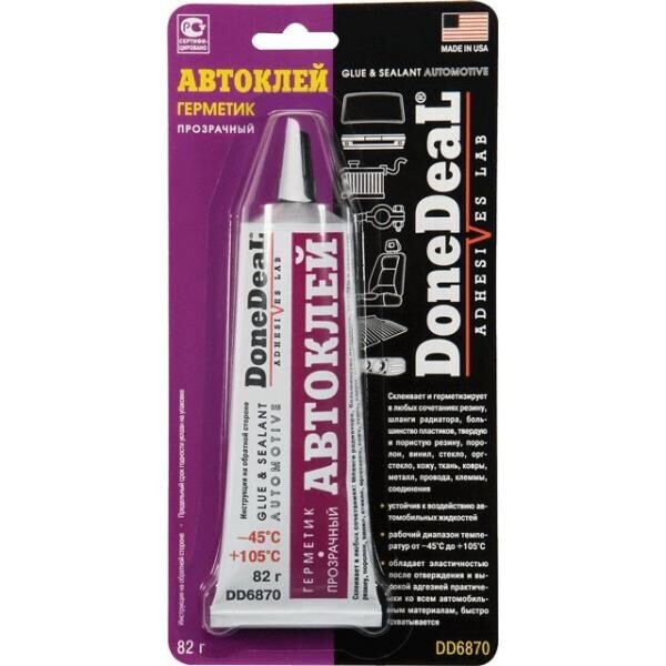 

Автоклей, клей-герметик (цвет: прозрачный) DoneDeal 82 г