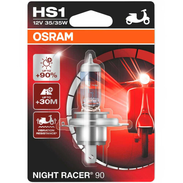 

Галогеновая лампа Osram H4 (HB2, 9003) Night Racer +90 64185 35/35W PX43T Blister
