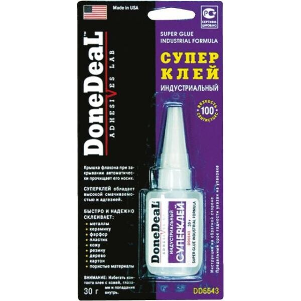 

Суперклей индустриальный DoneDeal 30 г.