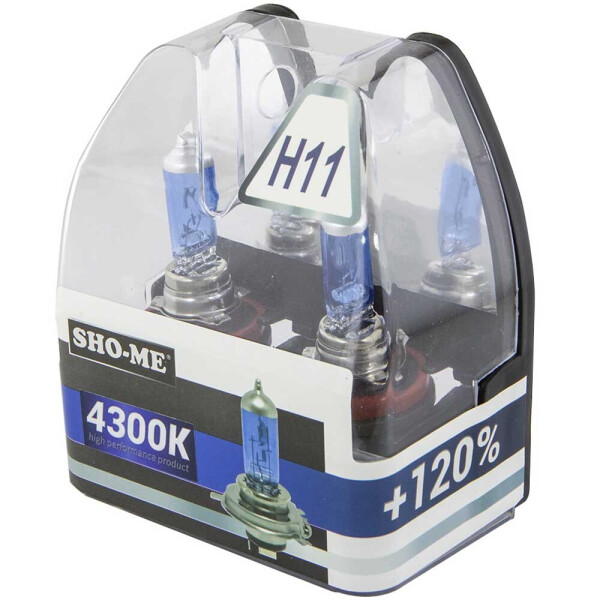 

Галогеновые лампы Sho-Me H11 +120% 4300К