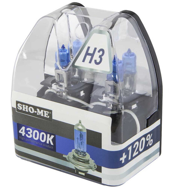 

Галогеновые лампы Sho-Me H3 +120% 4300К