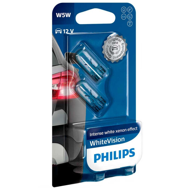 

Лампы накаливания Philips WhiteVision W5W 12V 5W W2,1X9,5d 12961NBVB2