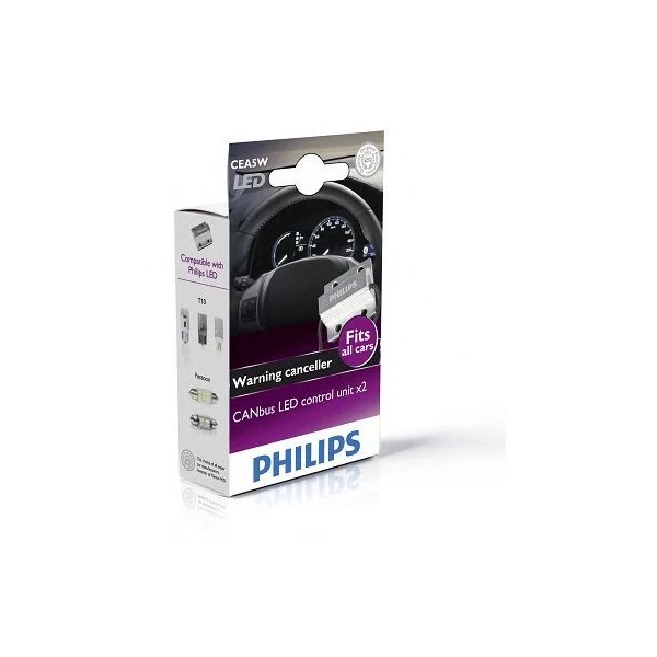 

Автолампа диоды PHILIPS 12956X2 обманки доп. сопротивление Canbus adapters 5W SET 2pcs.