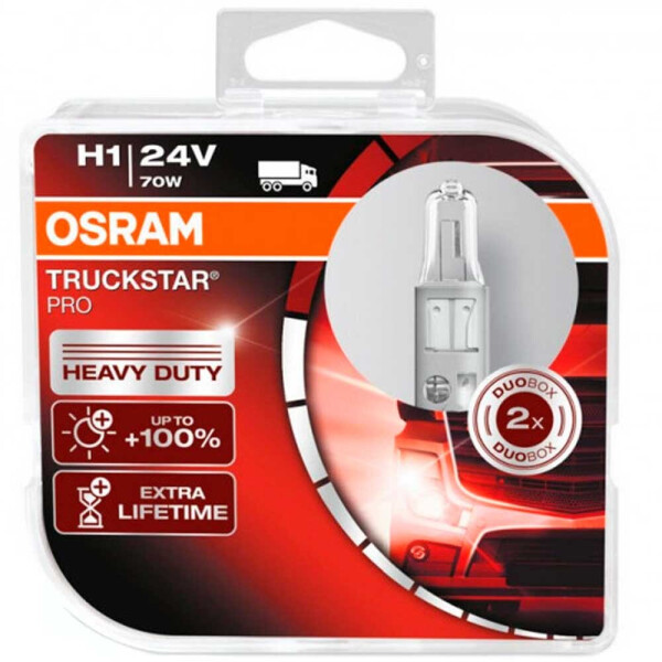 

Галогеновая лампа Osram H1 Truck Star 64155TSPHCB 70w 24v P14,5s HardDuopet