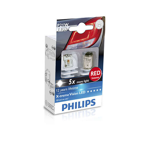 

Автолампа диоды PHILIPS 12898RX2 P21W LED 12/24V X2