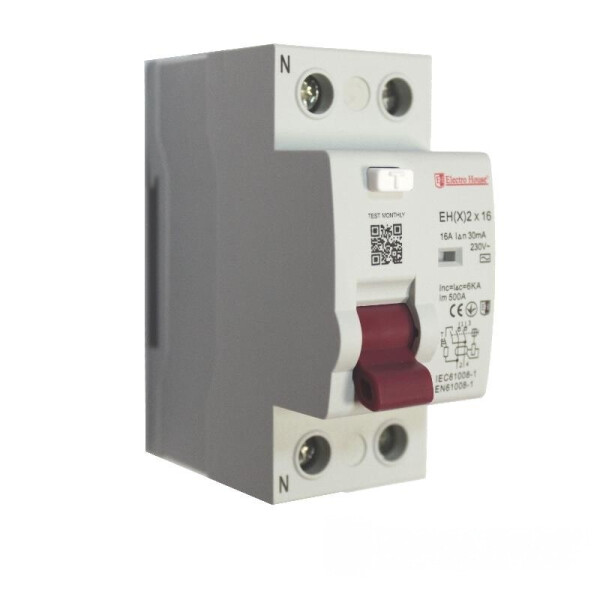 

УЗО 2P 16A 30mA 230-400V IP20