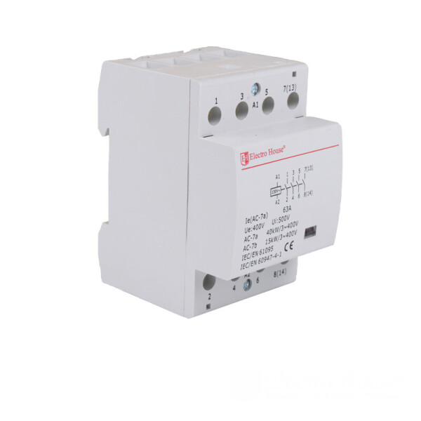 

Контактор модульный 4P 63A 220-230V IP20 4НО