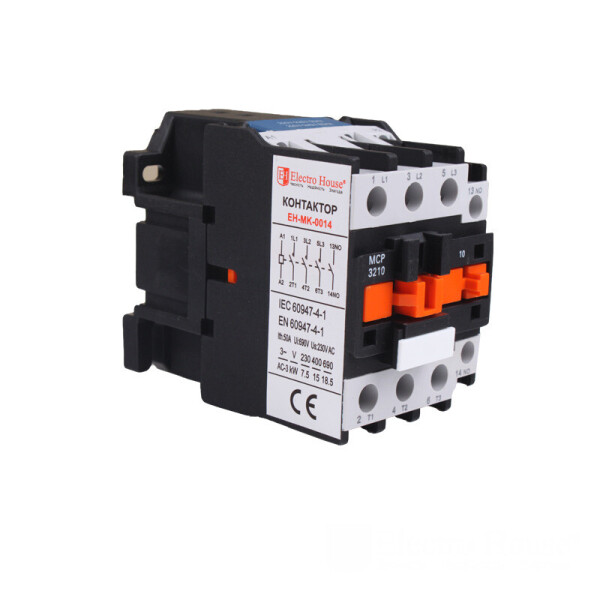 

Контактор магнитный 3P 32A 220-230V IP20 4НО