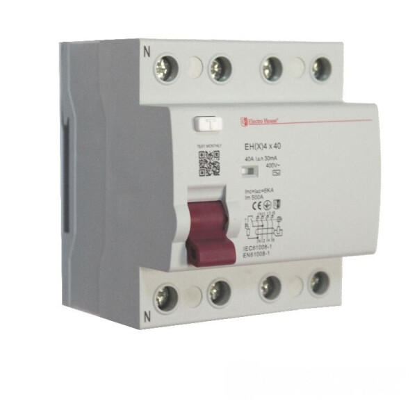 

УЗО 4P 40A 100mA 230-400V IP20