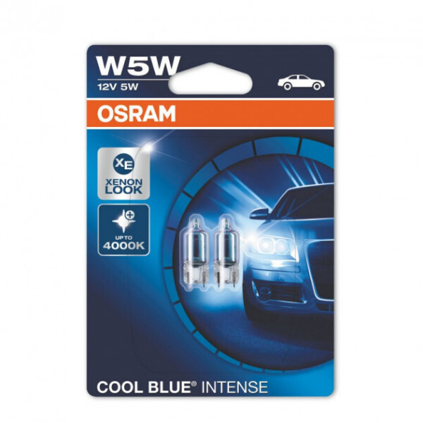 

Галогеновые лампы Osram Cool Blue Intense W5W 12V 5W W2.1X9.5D 2825HCBI-BLI2 10X2 Blister