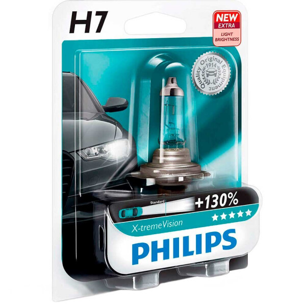 

Галогеновая лампа Philips H7 X-tremeVision 12972XVB1+ 55W PX26d