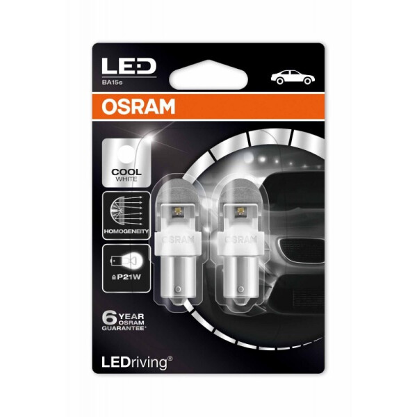 

Автолампа диоды OSRAM 7556CW P21W 12V BA15s 6000K Retrofit Premium 2pcs. blister