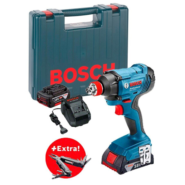 

Гайковерт Bosch GDX 180-Li + 2 акб GBA 18V 3 Ah + Swiss Peak Multitool (0615990K9W)