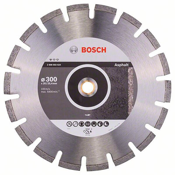 

Алмазный диск Bosch Standard for Asphalt, 300-20/25,4 мм (2608602624)