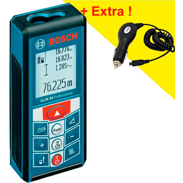 

Лазерный дальномер Bosch GLM 80 + автомобильное ЗУ (06159940B3)